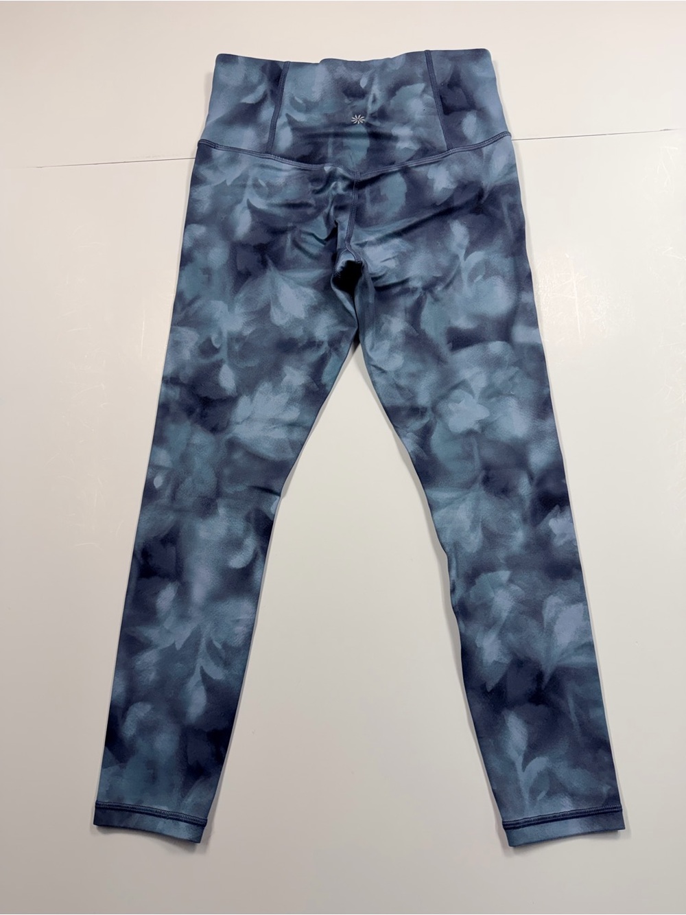 Athleta Elation Blue Gray Tie-Dye Active Leggings size S